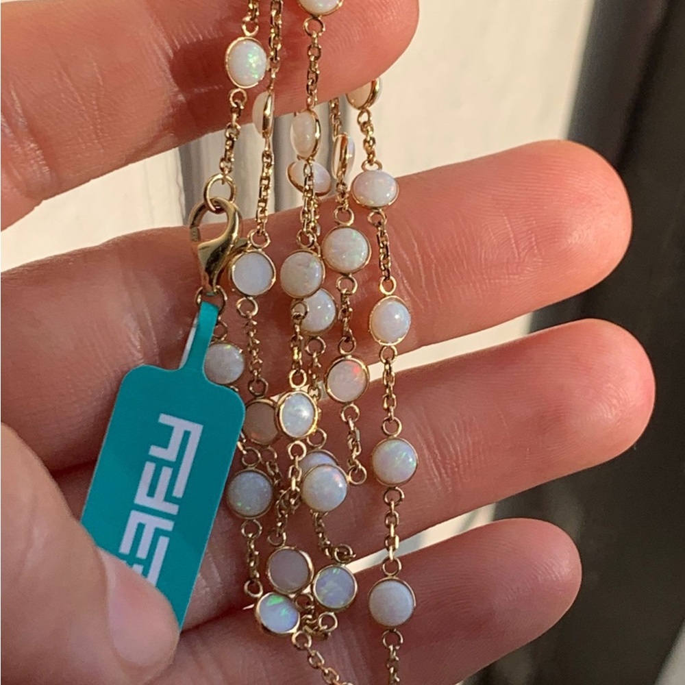 Effy “Aurora” Australian Opal necklace-14k gold - Picture 8 of 14